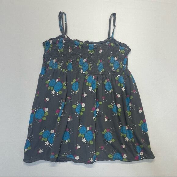 Arizona Floral Cami Top flower printed camisole tank lace hem Size Medium - Picture 3 of 7